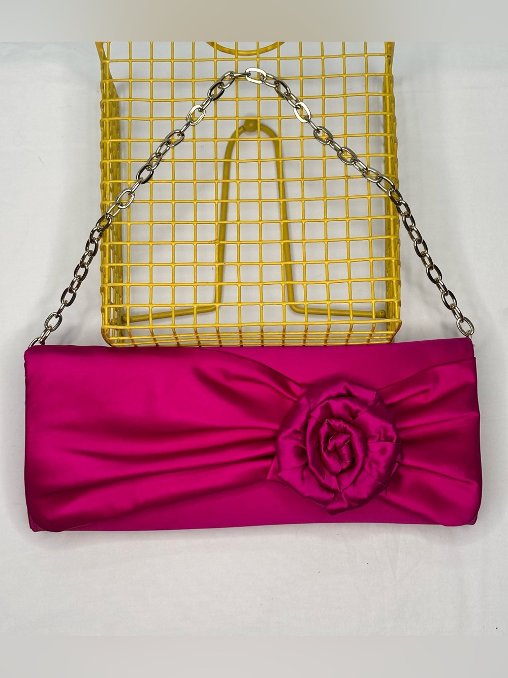 Ted Baker Satin Rose-Embellished Clutch - Hot Pink
